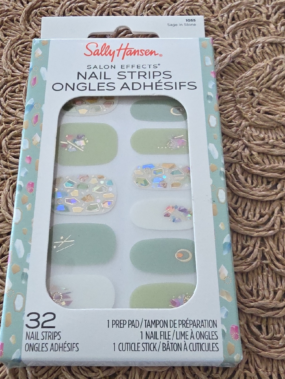 Sally Hansen Salon Effects Nail Strips  Sage In Stone 1055